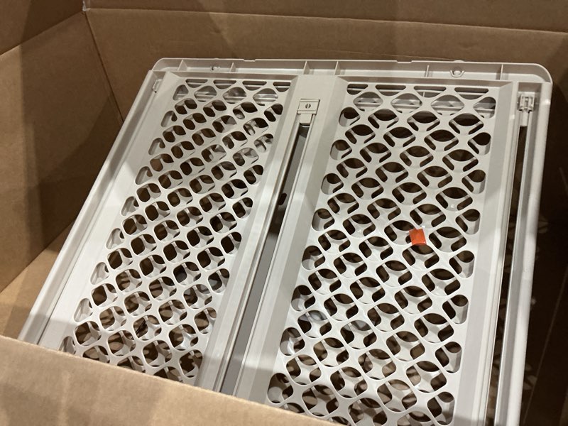 Condition photo showing Good Condition for toddleroo by north states - supergate ergo baby gate: plastic baby gate for stairs & doorways - adjustable indoor safety gate - made in usa - 26 to 42 inches wide - 26 inches tall - sand