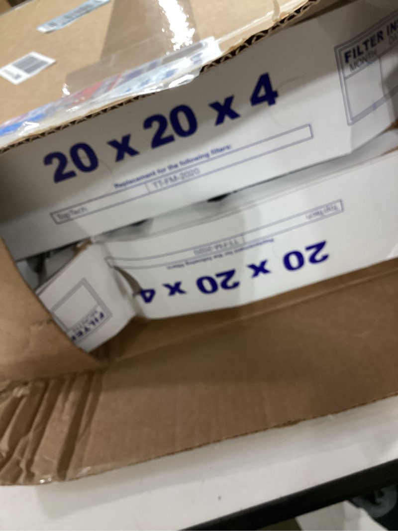 Condition photo showing As Is for AIRX FILTERS WICKED CLEAN AIR. 20x20x4 Air Filter MERV 11 Compatible with TopTech TT-FM-2020 Furnace Filter 2 Pack 19.4" x 19.4" x 3.6"