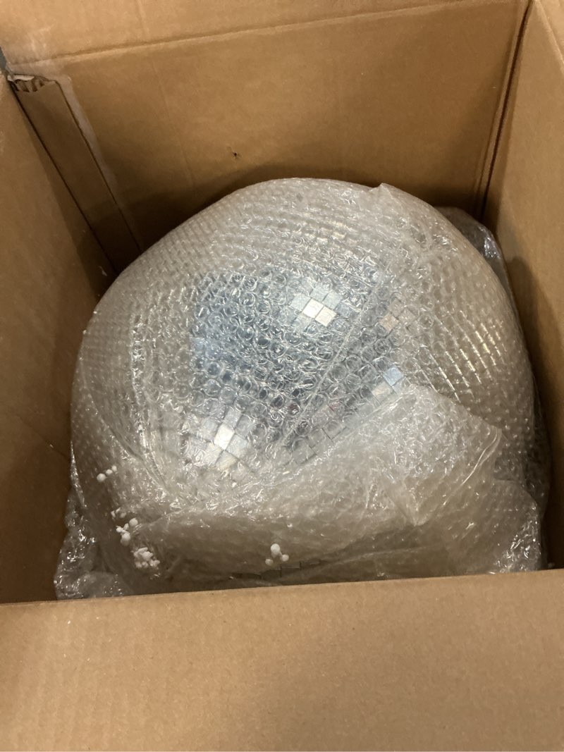 Condition photo showing New/Like New for youdepot 16-inch large disco ball – big hanging mirror ball disco ball decor for disco party decorations, weddings, events, disco christmas decor, and home celebration 16 in