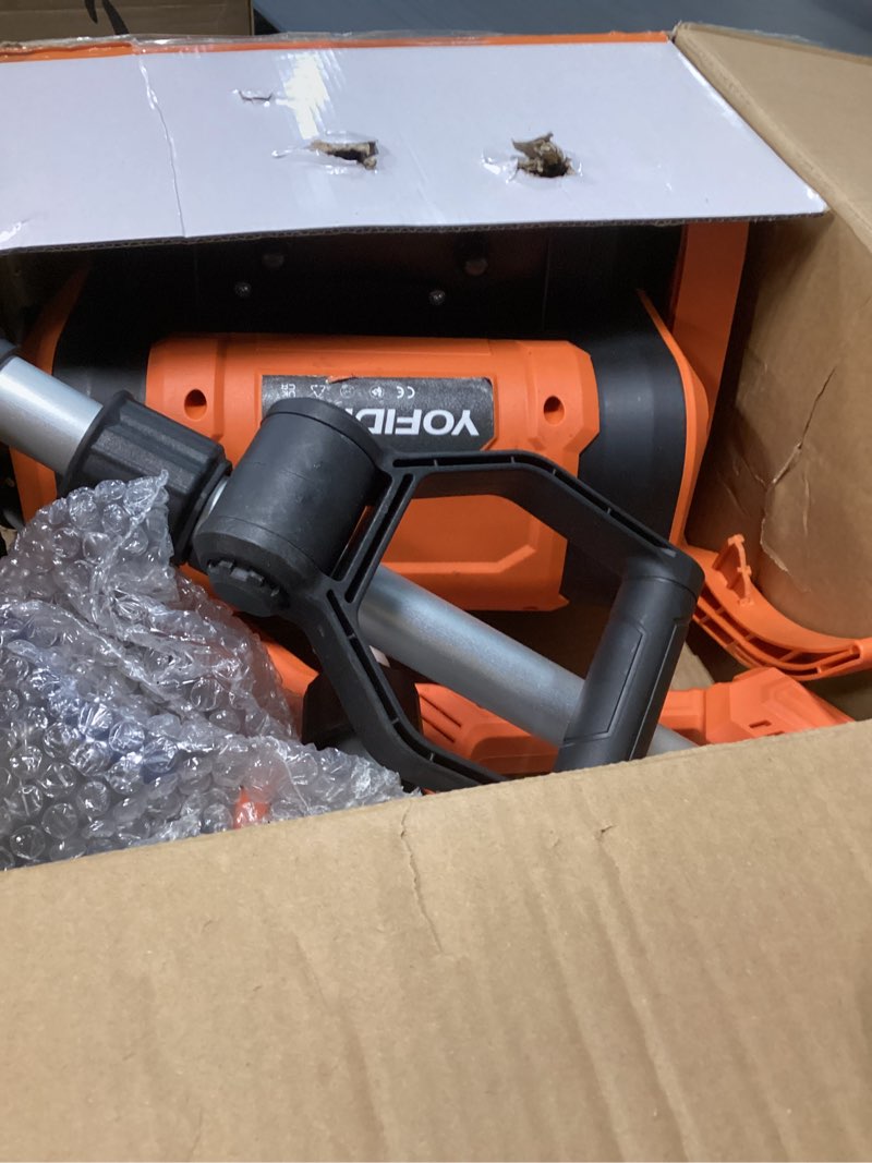 Condition photo showing Good Condition for Cordless Snow Shovel, Electric Snow Shovel 12" Width 6.7" Depth Cleaning and 20ft Throwing Distance, 4 Ah 21V Battery Brushless Snow Mover with Adjustable Front Handle for Driveway, Steps, Patio Orange