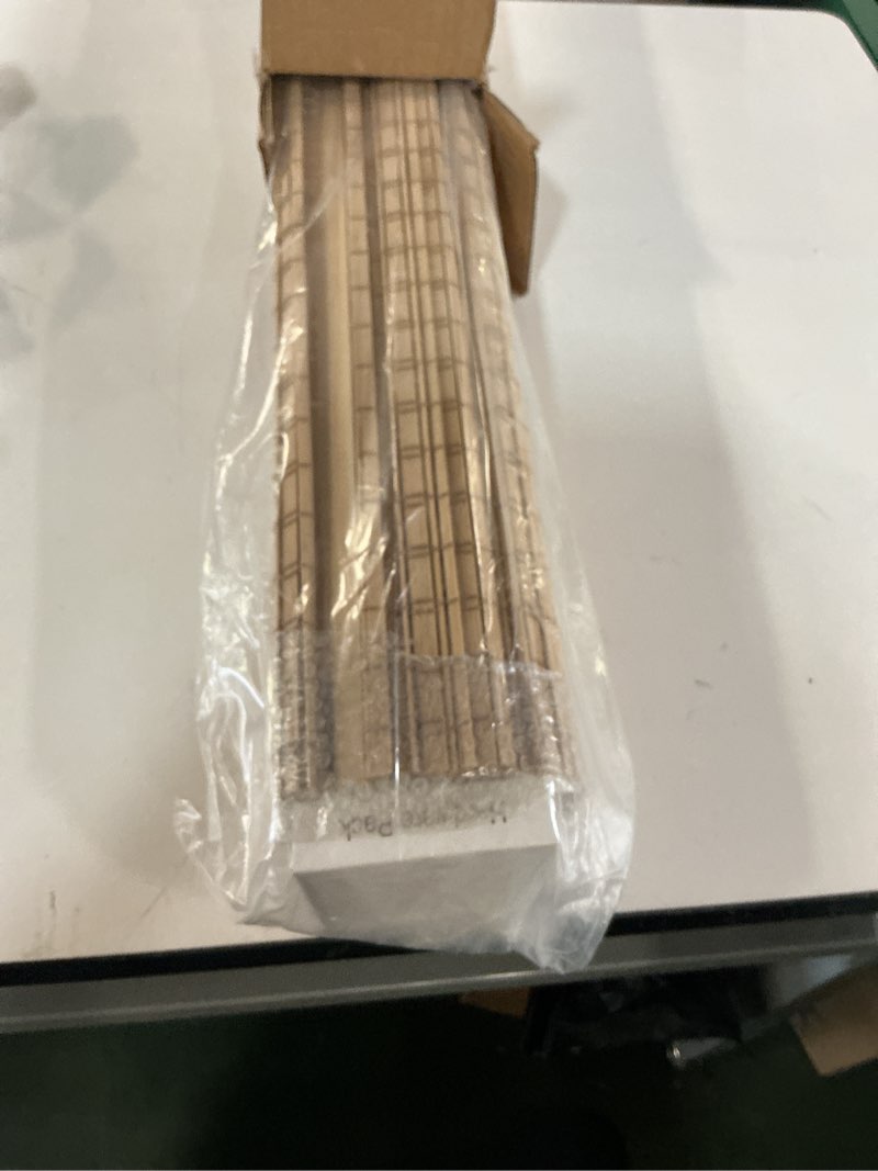 Condition photo showing Good Condition for LUCKUP Cordless Bamboo Roman Blinds Shades for Indoor Windows-Blackout Room Darkening Roman Blinds with 6" Valance Cover Enhanced Privacy, 44" W x 64" H 44"W x 64"H Privacy-carbonized Color