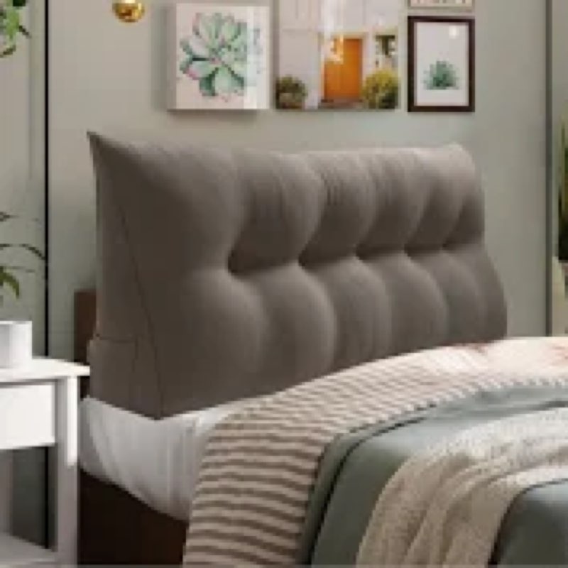 WOWMAX Wedge Pillow Headboard Queen Triangular Headboard Pillow Queen Bed Wedge Pillow for Headboard