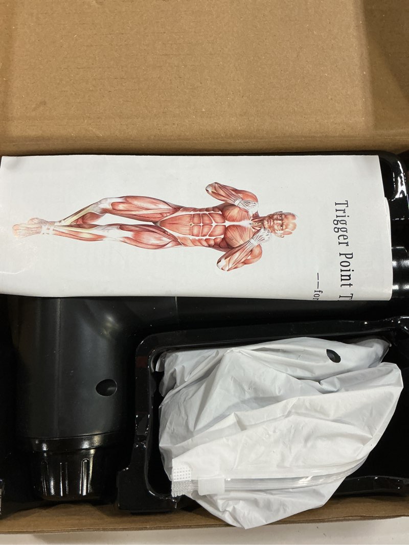 Condition photo showing As Is for Massage Gun Deep Tissue, Handheld Electric Muscle Massager, High Intensity Percussion Massage Device for Pain Relief with 9 Attachments,Pallet of Product Black