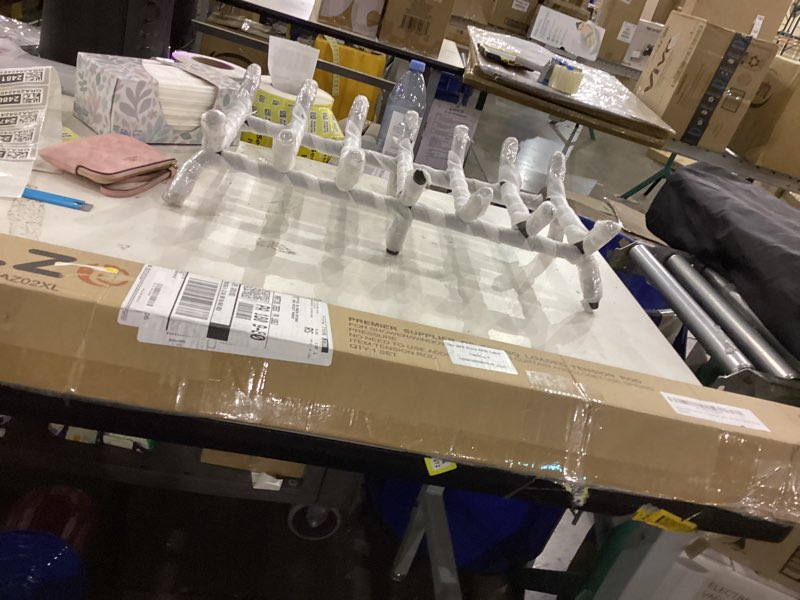 Condition photo showing New/Like New for ALLZONE Tension Curtain Rod for Windows,123 to 160 Inch, Heavy Duty Extra Long Curtain Rods, Non-Slip Bathroom Shower Tension Rod, Renter Friendly, Adjustable, Spring Loaded, Black Black 123-160 Inches