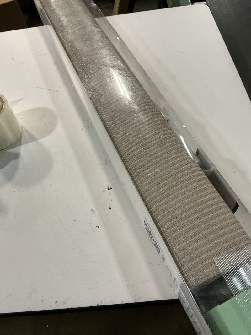 Condition photo showing New/Like New for aosky outdoor roller shades for porch privacy, cordless patio roll up blinds with spliced pole design, uv blocking for deck, balcony, backyard (72x72 inch, sesame) 72"w x 72"h sesame