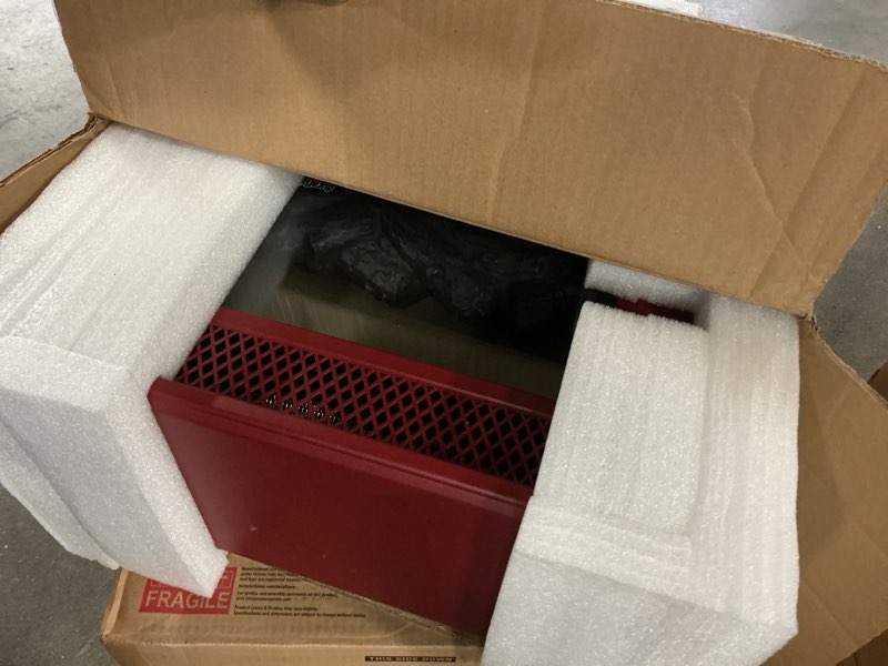 Condition photo showing As Is for Duraflame Tabletop Electric Fireplace w/ Flame Effect RED 