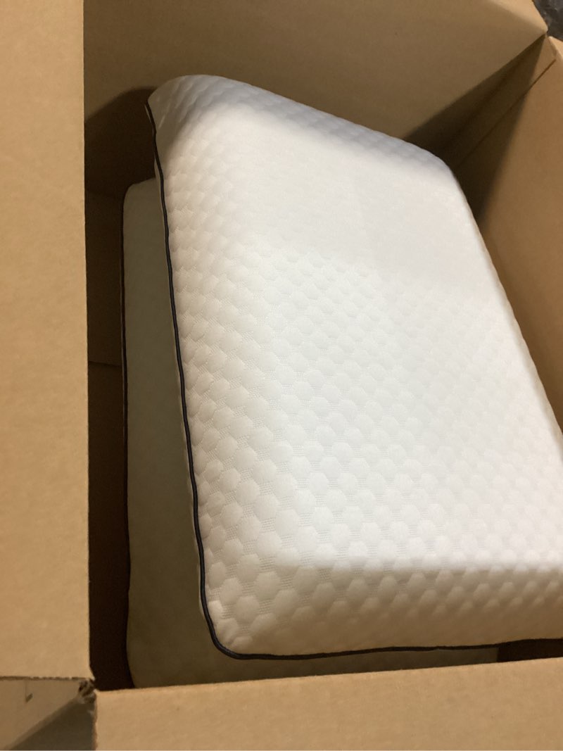 Condition photo showing Good Condition for WEEKENDER Gel Memory Foam Pillow - Standard Size - 2-Pack - Medium Plush Feel - Neck & Shoulder Support - For Back, Side, & Stomach Sleepers - Home, Hotel, & Hospital Essentials Standard 2 Pack
