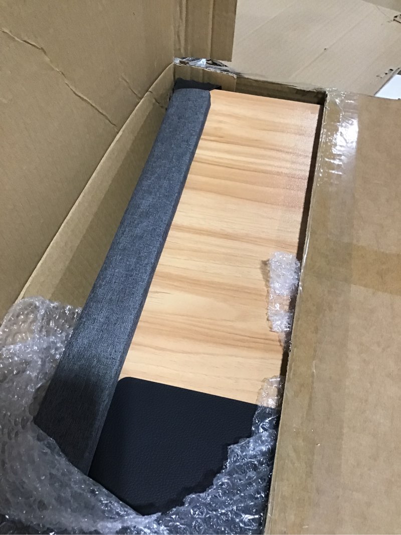 Condition photo showing Good Condition for Wooden Laptop Tray with Leather Wrist Pad - Adjustable Angle Lap Desk with Cushion, Laptops Table for Couch,Bed, Fits Laptops Up to 17 Inches, Lap Laptop Desk with Mouse Pad, Brown