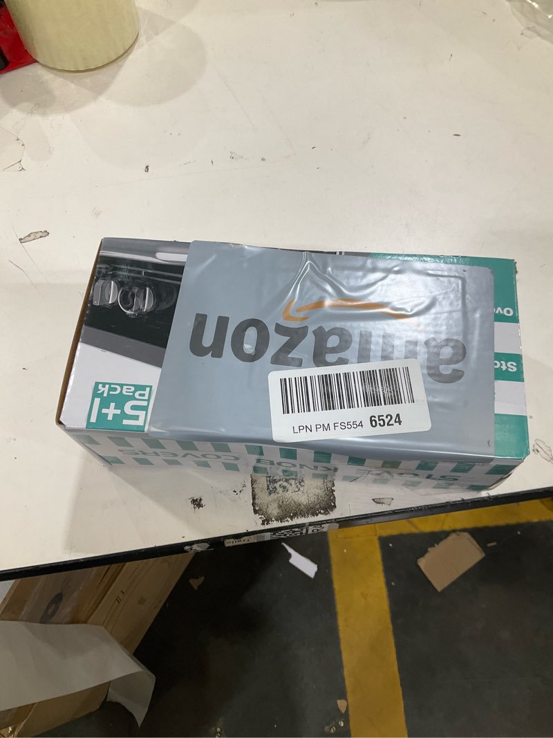 Condition photo showing New/Like New for Mom's Choice Gold Awards Winner - Stove Knob Covers for Child Safety (5 + 1 Pack) Double-Key Design and Upgraded Universal Size Gas Knob Covers Clear View Childproof Oven Knob Covers for Kids and Pets