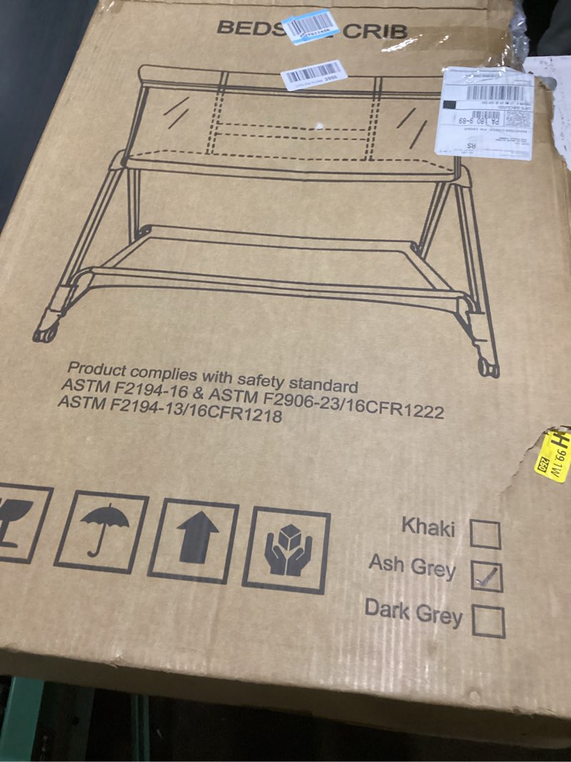 Condition photo showing New/Like New for (similar to) baby bassinet bedside crib, 3-in-1 baby bassinet bedside sleeper with mattress and soft, breathable sheet, full-mesh sides, 6-height adjustable, stable and secure crib for newborns wood grain legs + beige bed