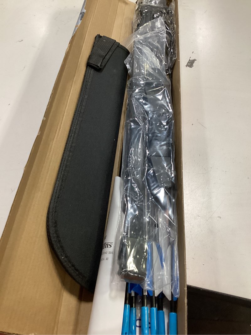 Condition photo showing Good Condition for 40" Youth Bow and Arrow Set for Kids 8-12 & Teens - Ambidextrous Recurve Archery Gear with Safety Arrows - Toys for Ages 8-13, Backyard Games Gift for Beginner Archers Black