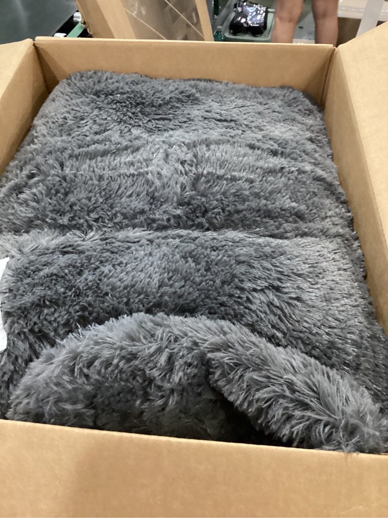 Fluffy Rug 5x7 Bedroom Rugs: Shag Rug for Bedroom - Area Rug 5x7 Grey Plush Fuzzy Soft Carpet for Living Room - Teenage Room Dorm Decor Carpets