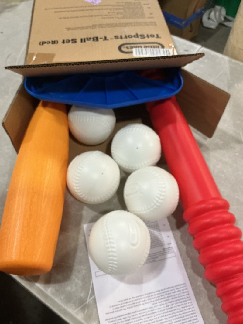 Condition photo showing New/Like New for little tikes t-ball set, red, 5 balls, for toddlers ages 18+ months – amazon exclusive