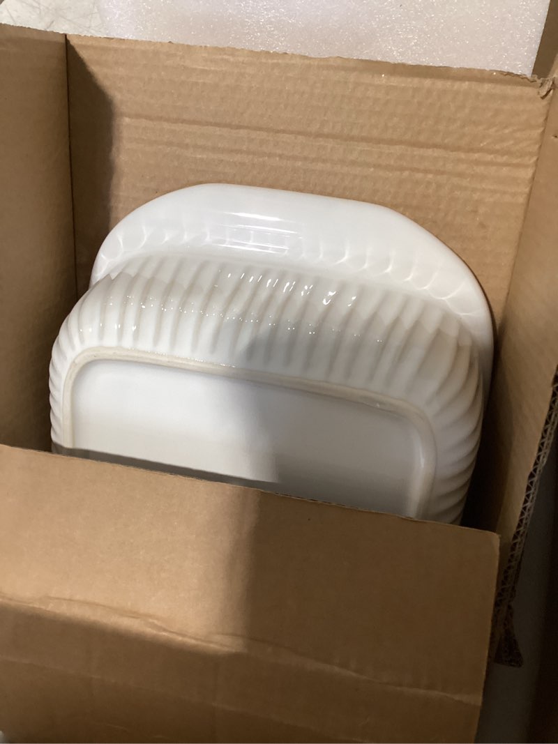 Condition photo showing As Is for Artena Casserole Dishes For Oven, Ceramic Baking Dish, Large Lasagna Pan With Handles, Baking Pan Ca