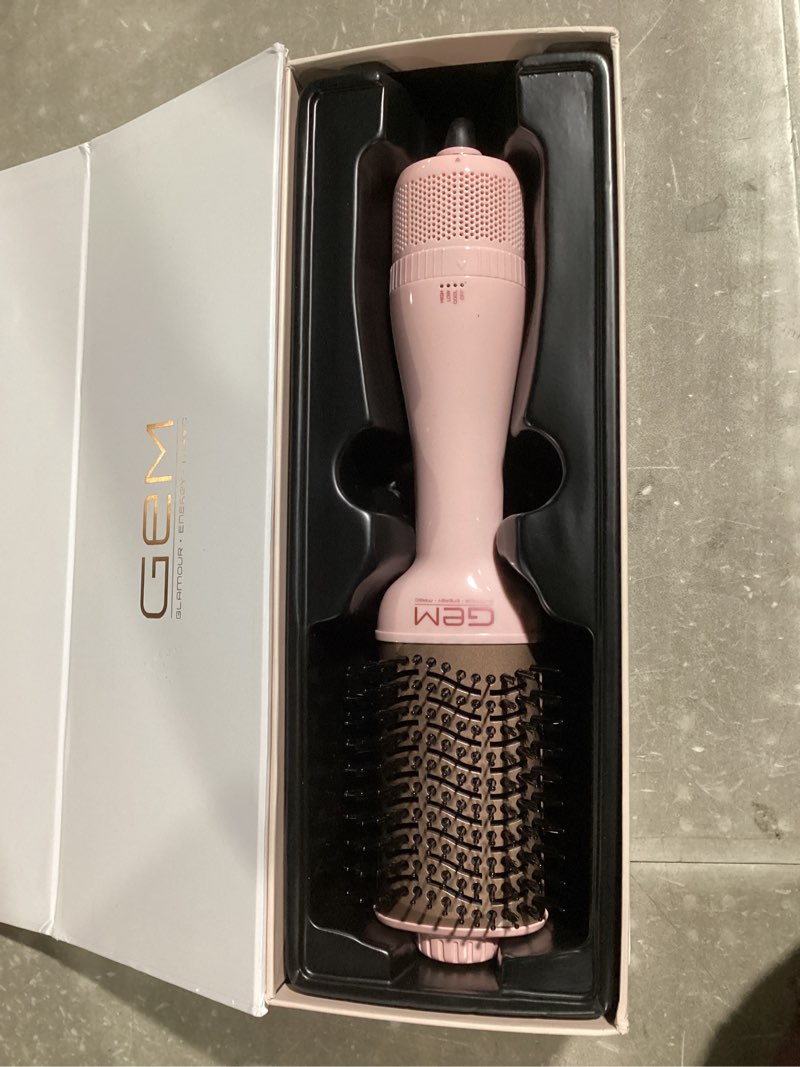 Condition photo showing Good Condition for gem hot air styling brush for dry - style - volume for dry style blow dryer brush, baby pink