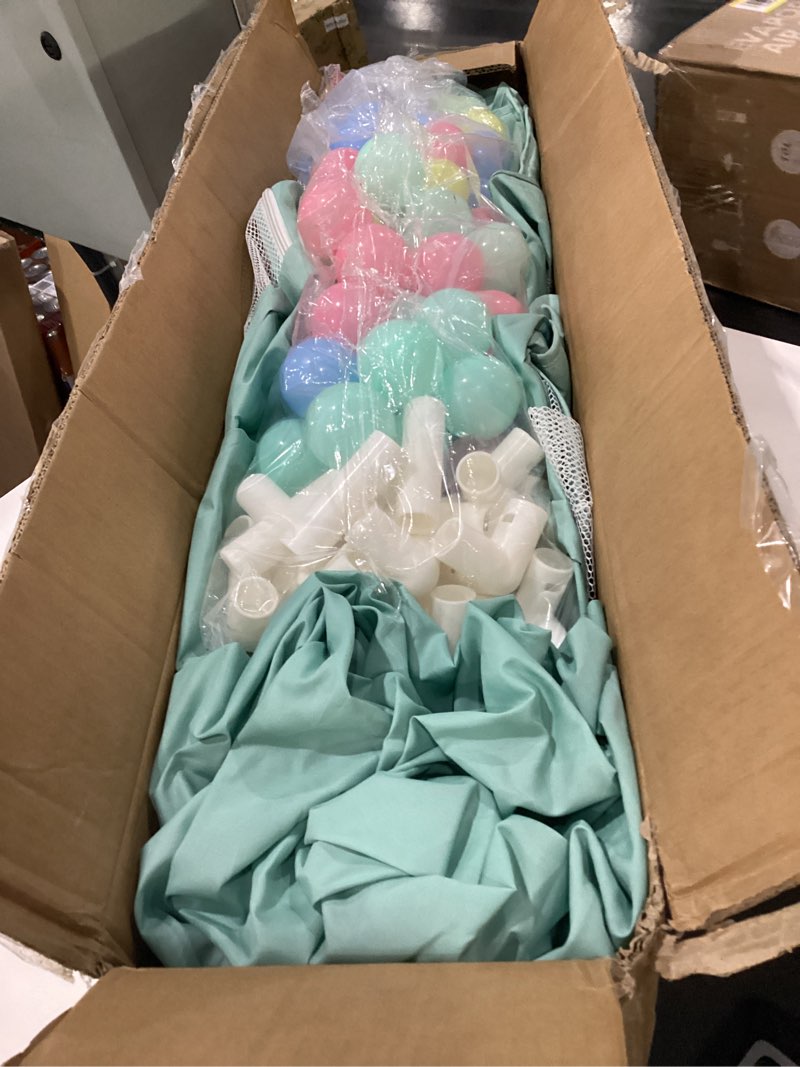 Condition photo showing As Is for USED COMOMY Playpens for Toddlers, 79\"x71\" Baby Playard Extra Large, Safe Non-Slip Fence, Full Mesh Design, Indoor & Outdoor Kids Activity Center, Dark Green Dark Green 79\"x71\"