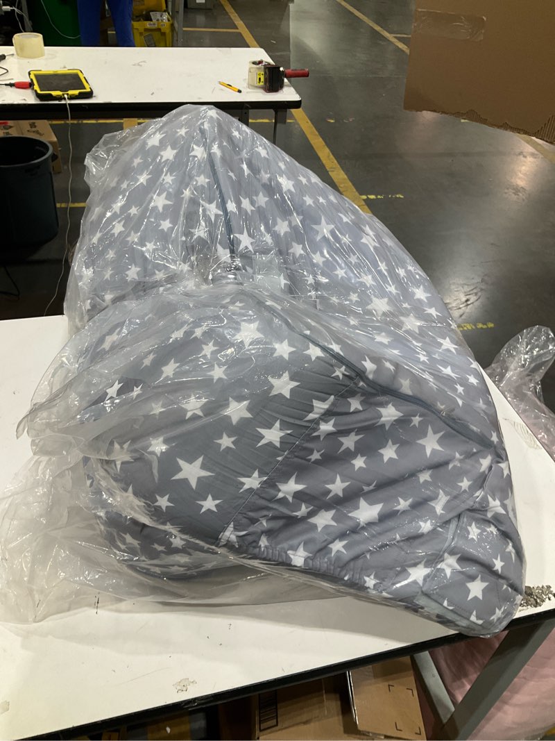 Condition photo showing Good Condition for toddler travel bed, portable toddler bed & chair 2-in-1 – convertible travel crib with storage pockets, built-waterproof oxford cloth, easy,washable covers,soft dutch velvet (stars pattern)