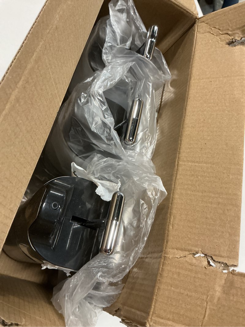 Condition photo showing As Is for Wall Mounted Soap Dispenser Shower Dispensers Manual Pressing Head Liquid Shampoo and Soap Dispenser for Bathroom, Kitchen,Marketplace Hotel (1500ml-R, Silver) Silver 1500ml-R