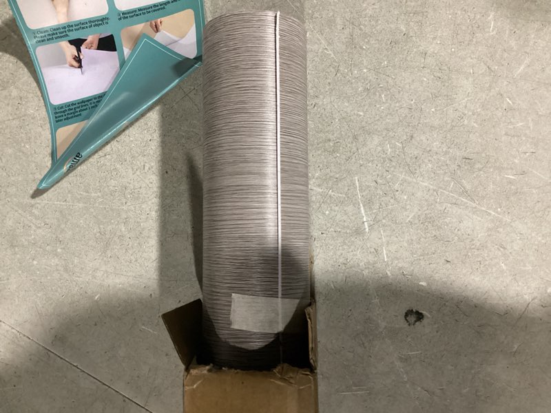 Condition photo showing Good Condition for heroad wood contact paper grey wood grain contact paper for cabinets countertops peel and stick wallpaper waterproof self-adhesive decoration thicken vinyl 15.7''x118'' 15.7" x 118" gray