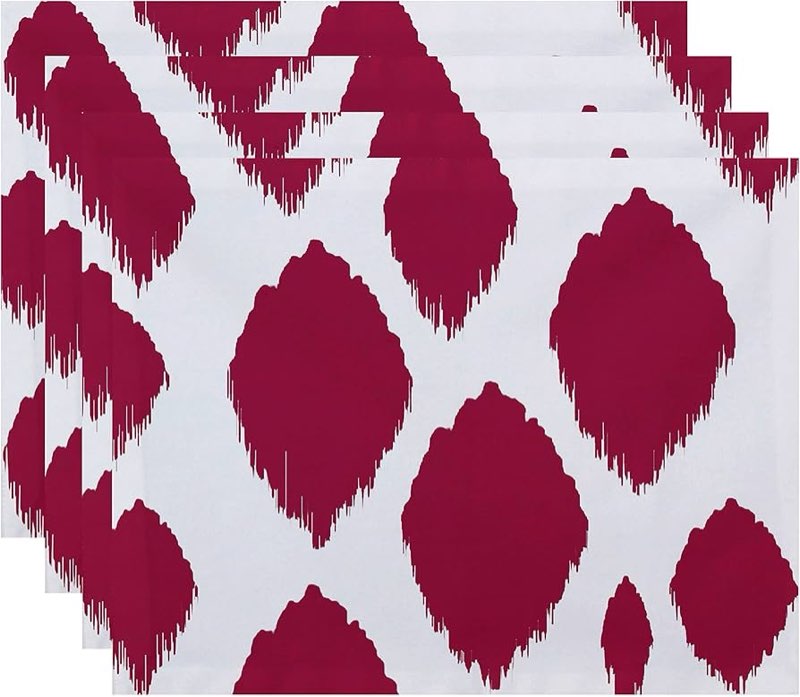 Abstract Decorative Placement, Fuschia, 18" by 14" 18" by 14" Fuschia