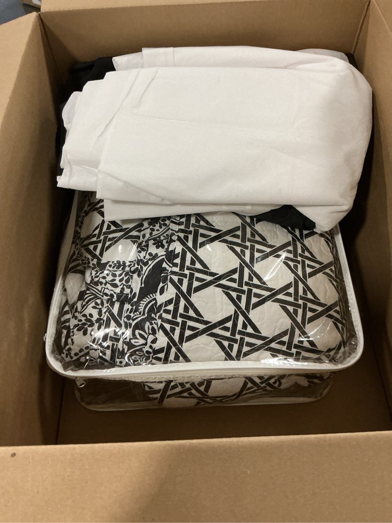 Condition photo showing As Is for Lush Decor Aubree Quilt Paisley Damask Print Pattern Reversible 3 Piece Lightweight Bedding Blanket 