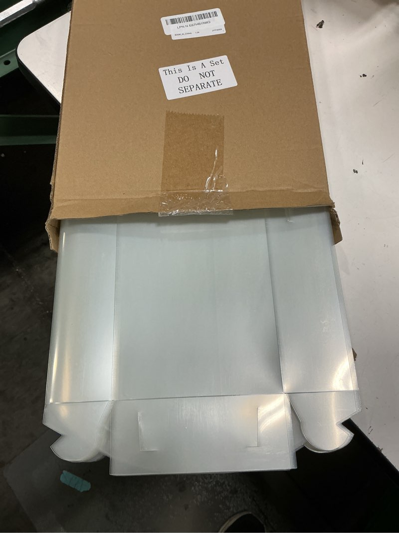 Condition photo showing Good Condition for novabright 24 pcs clear plastic cookie boxes 12x5x2 inch chocolate covered strawberry box clear bakery treat gift holder for macaron muffin bakery display packaging wedding birthday party favor