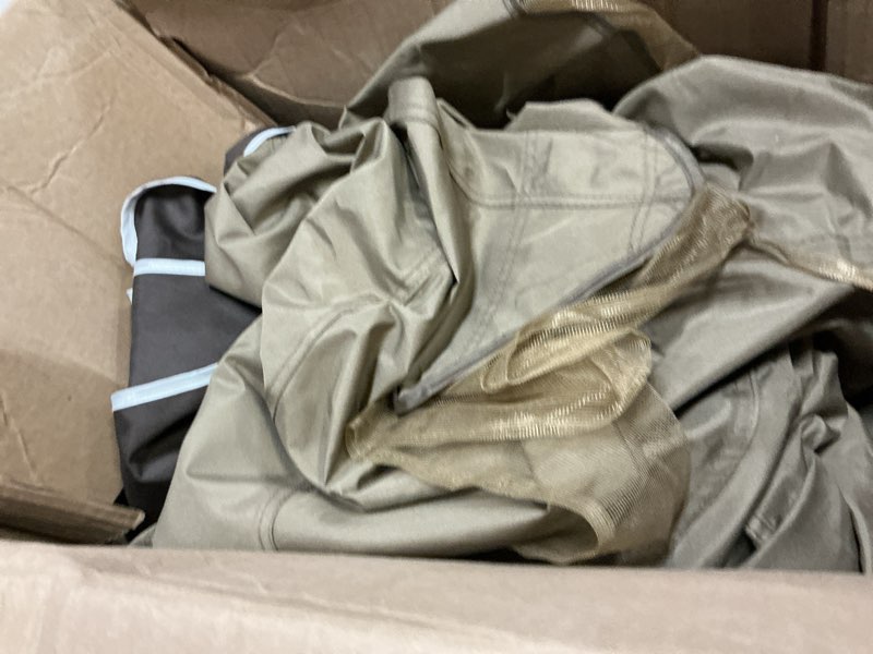 Condition photo showing As Is for 10x12 gazebo canopy replacement for 10 x 12 regency ii patio gazebo model l-gz798pst,a101004104,a101004105 (khaki)
