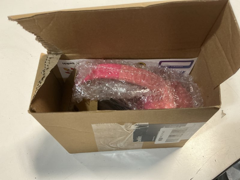 Condition photo showing New/Like New for Belkin SoundForm Mini - Wireless Bluetooth Kids Headphones with 30H Battery Life, 85dB Safe Volume Limit, Built-in Microphone - Kids On-Ear Earphones for iPhone, iPad, Fire Tablet & More - Pink Pink Wireless (USB-C)