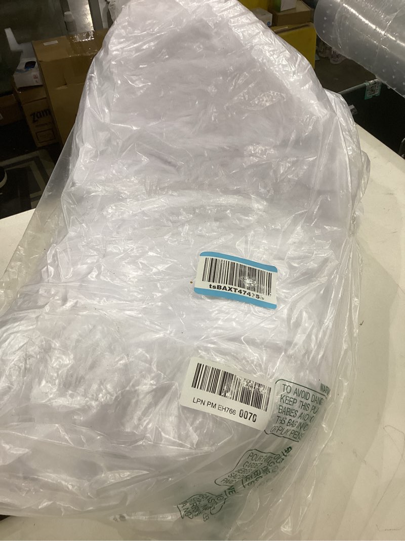 Condition photo showing Good Condition for LIFEREVO Fluffy Faux Rabbit Fur Body Pillow Cover, Luxury Bubble Waffle Shaggy Plush Bed Body Pillowcase with Zipper Closure, Long 20"x54" Fuzzy Furry Pillow Case for Adults Kids Girls Teens, White 54" x 20" (Pack of 1) White