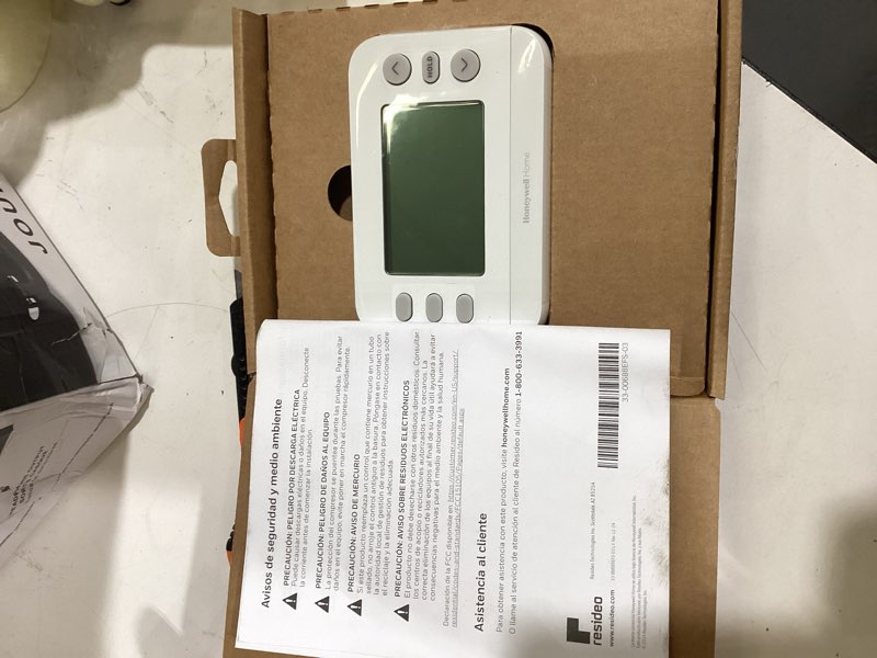 Condition photo showing Good Condition for new! honeywell home programmable thermostat, single-stage, 1 heat/1 cool compatibility, 5-2 day schedule, x2p, white, rth20b