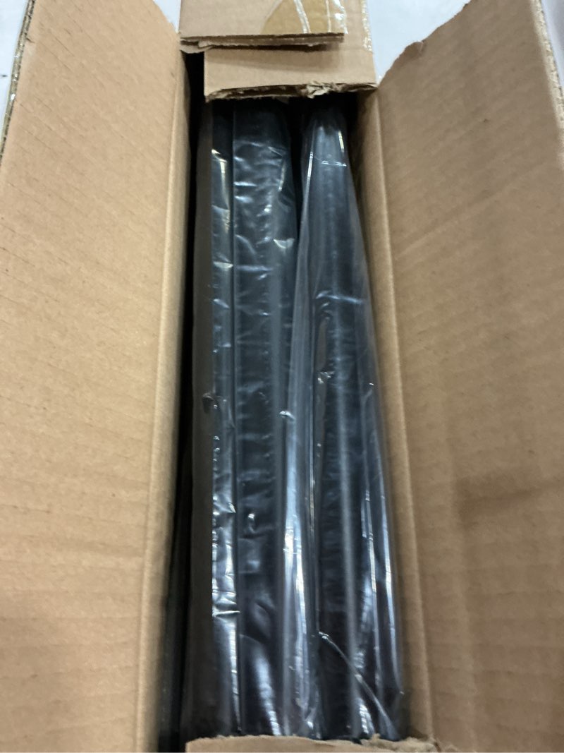 Condition photo showing New/Like New for Room Darkening Curtain Rods for Windows, 28 to 84 Inches Splicing Construction Drapery Rod, 1" Adjustable Blackout Wrap Around Curved Curtains Rod, Wall Mounted Ceiling Mounted, Matte Black Matte Black 28-84"