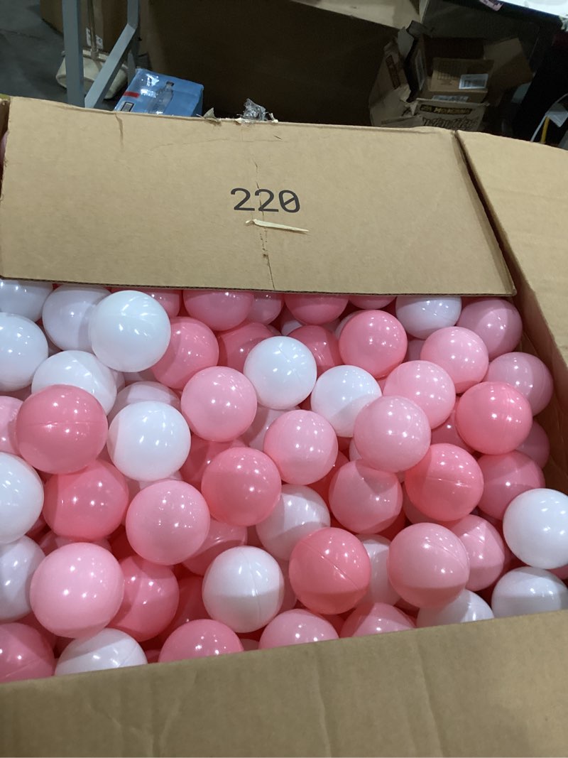 Condition photo showing New/Like New for gogoso ball pit balls for toddlers kids plastic balls for ball-pit playpen pool baby play pastel bpa-free non toxic play pastel crush proof bal 50 100 200 500 1000 count pink 200pcs 2.15? balls