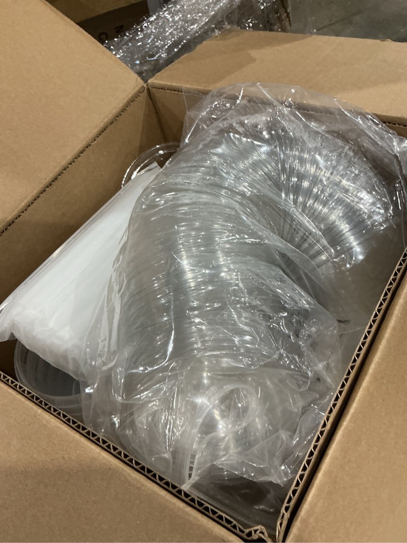 Condition photo showing Good Condition for 50 pcs bucket cups bulk reusable plastic drink buckets with lids dome forks and straws 24 oz ice cream freezer food storage containers for popcorn pail outdoor travel beverage party picnic