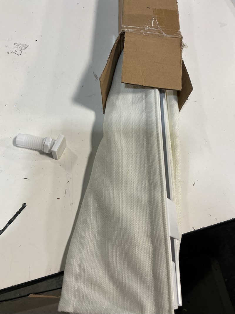 Condition photo showing As Is for (Similar)SHADEMOON Cordless Blackout Window Roller Shades, Pull Down Spring System Indoor Blinds, Room Darkening Waterproof UV Blocking Thermal Insulated Fabric for Home White