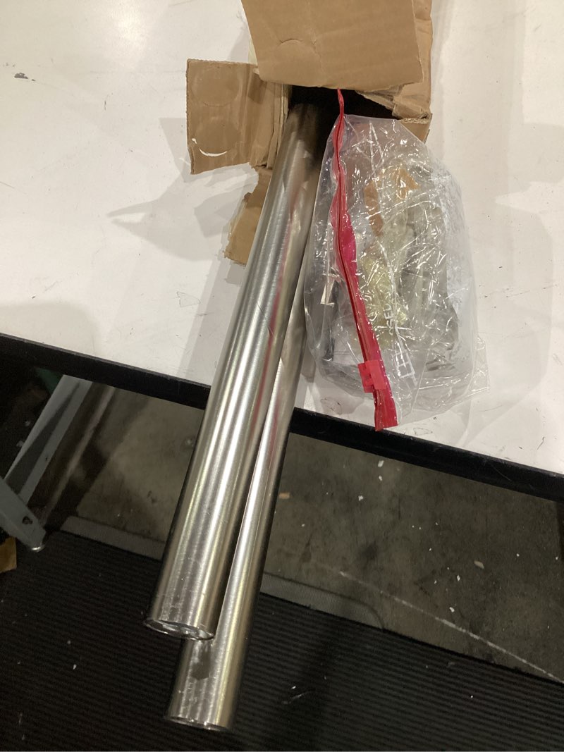 Condition photo showing Good Condition for heavy duty curtain rods,1 1/4" large diameter premium nonadjustable curtain rod,108in/9ft custom window treatment rods with durable aluminum brackets and end caps,brushed nickel finish brushed nickel 108in/9ft