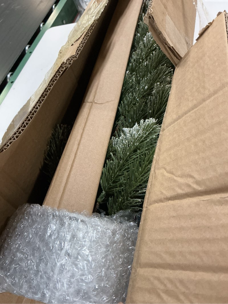 Condition photo showing Good Condition for Nearly Natural 3ft. Flocked Christmas Artificial Pine Tree in Tin Planter