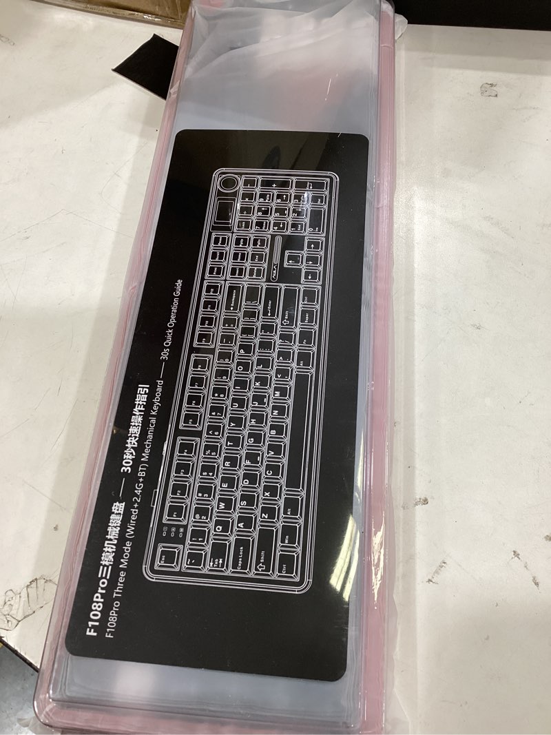 Condition photo showing Good Condition for aula f108 pro - wireless mechanical keyboard with screen & knob,full size keyboard with 8000mah battery,pre-lubed switches,side printed pbt keycaps,rgb backlit hot swappable custom pink keyboards