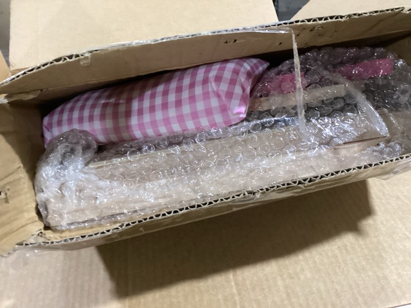 Condition photo showing Good Condition for BABESIDE Baby Doll Crib Set for 12-16 Inch Babydolls, 2 in 1 Wooden Baby Doll Accessories Dolls Bed Dolls Closet with Bedding and Hangers, Pretend Play for Toddlers 3-5