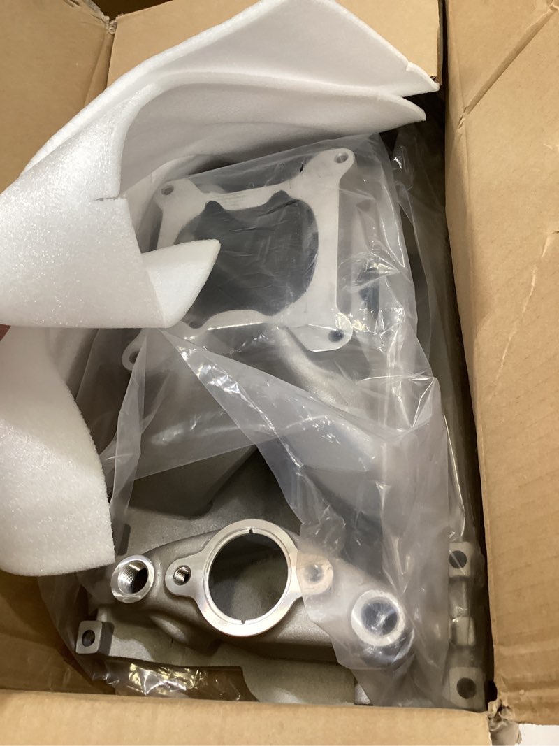 Condition photo showing Good Condition for aluminum single plane high rise intake manifold - compatible with chevy sbc 350 / small block vortec, 1957-1995, 3000-7500+ rpm, 6.06 inch height, replacement for 350 engine # 2033, pc2033, 52033