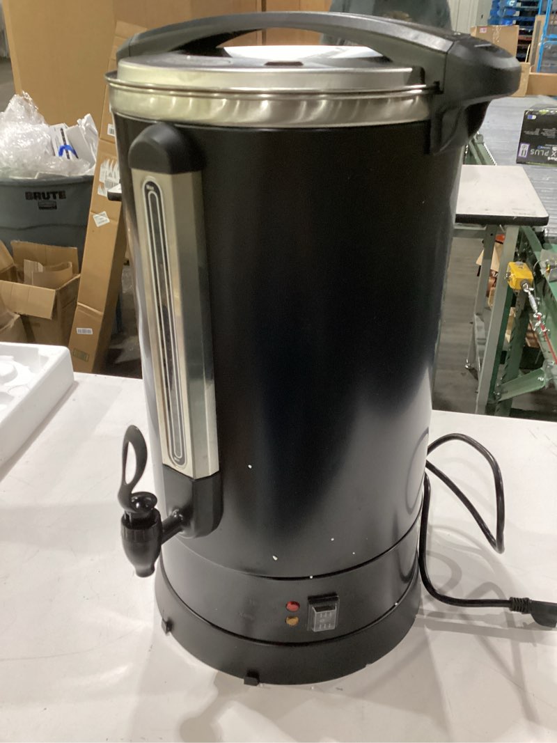 Condition photo showing Good Condition for ot tested garveehome 120 cups coffee urn,18 l/4.8 gal double wall commerical coffee maker for buffet catering wedding gathering,large capacity hot coffee dispenser,stainless steel hot water urn black 18l/120 cups