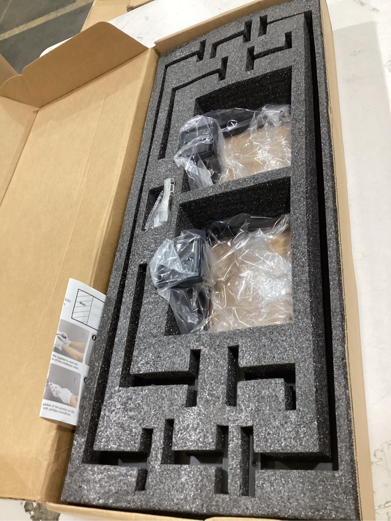 Condition photo showing Good Condition for 10-pieces matte black bathroom accessories set, 23.6 inch bath towel bar set, sus 304 stainless steel bathroom hardware set, towel racks for bathroom wall mounted. matte black 10 piece