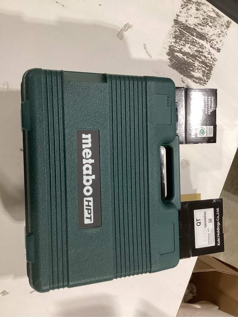 Condition photo showing As Is for Metabo HPT Finish Stapler | Pro Preferred Brand of Pneumatic Nailers | 18 Gauge | 1/4-Inch Narrow Crown | Accepts 1/2-Inch to 1-1/2-Inch Staples | Ideal for Trim Work, Furniture & Cabinetry | N3804AB3