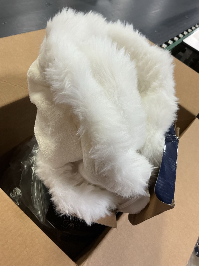Condition photo showing As Is for IUUI Electric Heated Blanket Throw 50''x60'',Luxury Faux Rabbit Fur Heating Throw Blankets,Fast Heating with 1/2/4/6/8/10 Hours,Overheat Protection, Quick Heating, Memory Function, Gift-Ready Design White Throw 50" x 60"