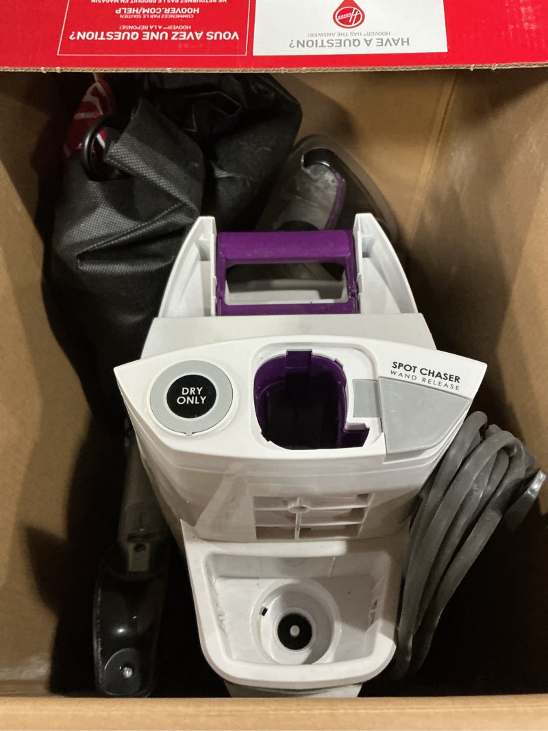 Condition photo showing As Is for hoover smartwash pet automatic carpet cleaner machine with spot chaser wand, deep cleaning carpet shampooer machine, pair with a hoover cleaner solution for a bright, refreshed home smartwash pet & paws and claws pods
