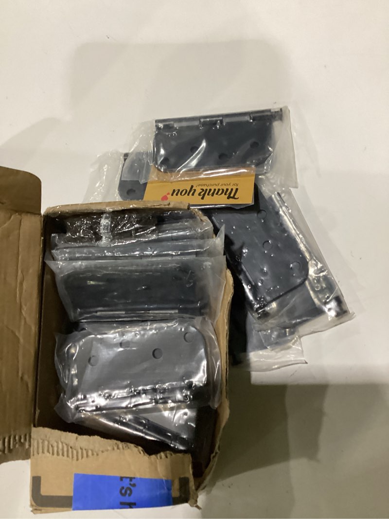 Condition photo showing As Is for 18 pack goldenwarm 4 inch oil rubbed bronze door hinges, heavy duty interior and exterior door hinges 4in x 4in with 5/8" radius corners 18 oil rubbed bronze