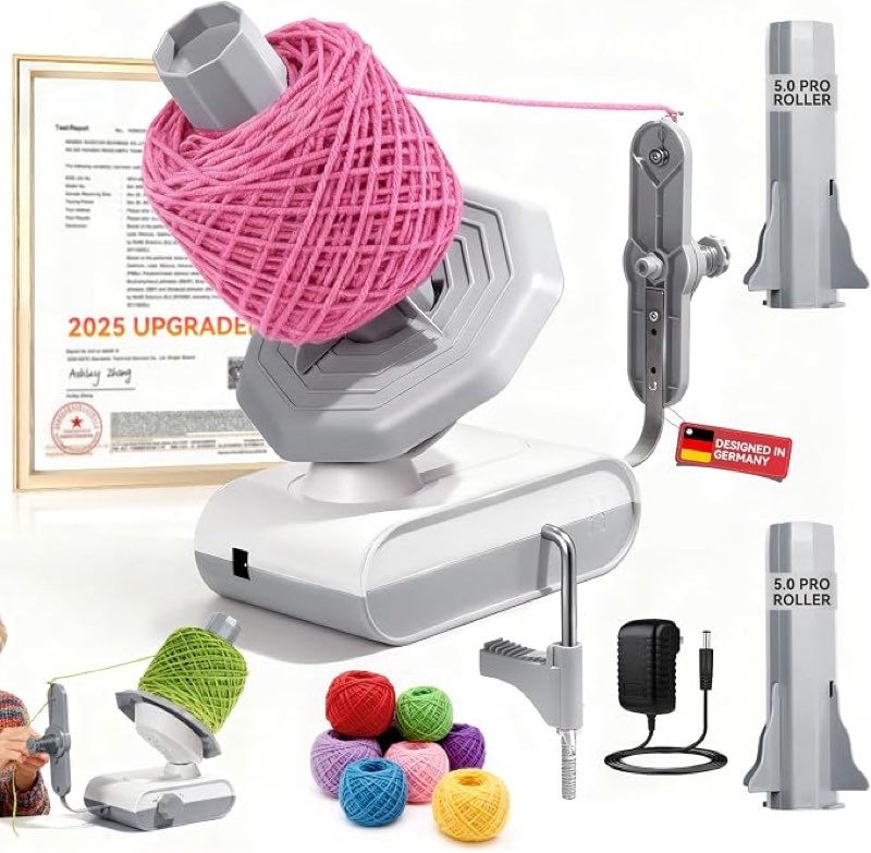 5.0 upgraded electric yarn winder?top1 rpm german motor??s-grade precision gears? yarn ball winder c
