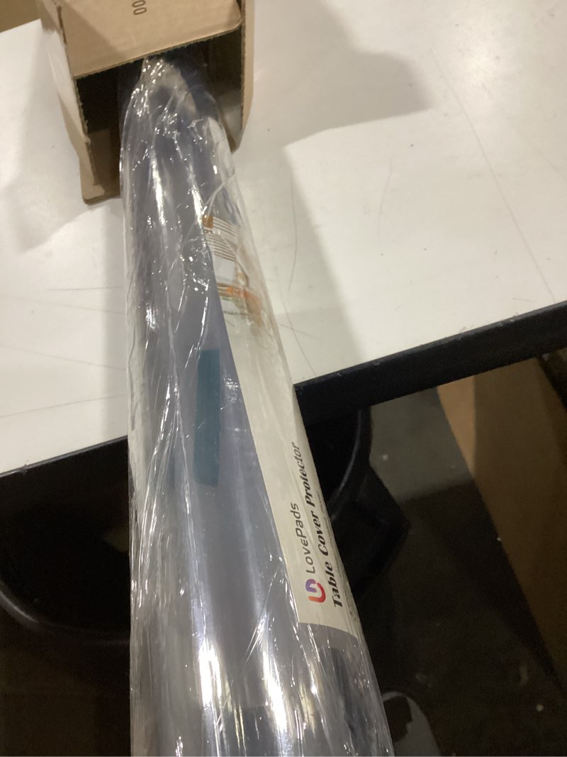 LovePads Clear Table Cover Protector 36 x 60 Inch, 1.5mm Thick Plastic Table Cover, Table Protector 