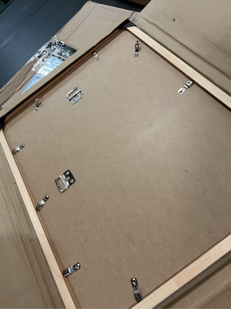 Condition photo showing Good Condition for wood 14x18 frame gold, ornate natural 18x14in poster picture frame, modern golden 14 x 18inch gallery wall photo frame with hd plexiglass, horizontal vertical wall mounting display 1pcs gold 14x18