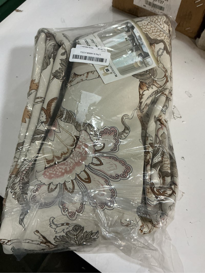 Condition photo showing Good Condition for H.VERSAILTEX Blackout Curtains 84 Inch Length 2 Panels Set Floral Print Curtain Drapes for Living Room Thermal Insulated Grommet Window Curtains for Bedroom - Traditional Floral in Sage and Brown 52"W x 84"L (Pack of 2) Floral in Sage and Brown
