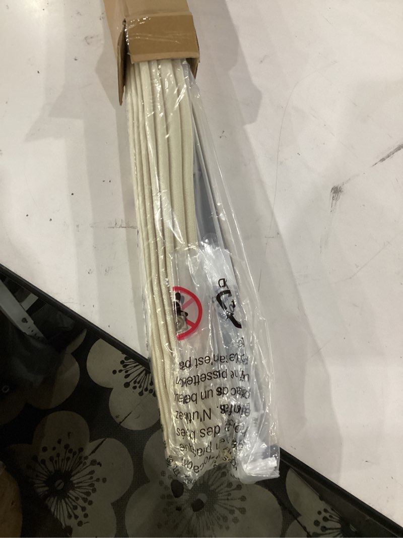 Condition photo showing Good Condition for lazblinds no drill roman shades for windows, cordless light filtering window shades with uv protection, polyester fabric for bedroom & living room, 27" w x 64" h, cream light filtering - cream 27"w x 64"h